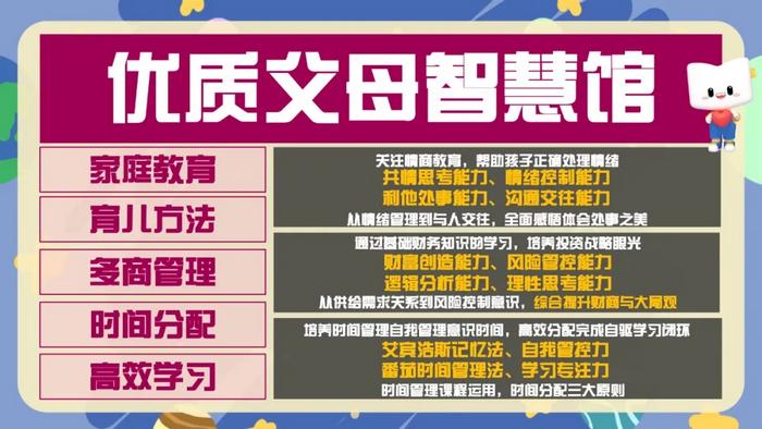 “北京新東方素質成長中心”公眾號中對“優質父母智慧館”的介紹
