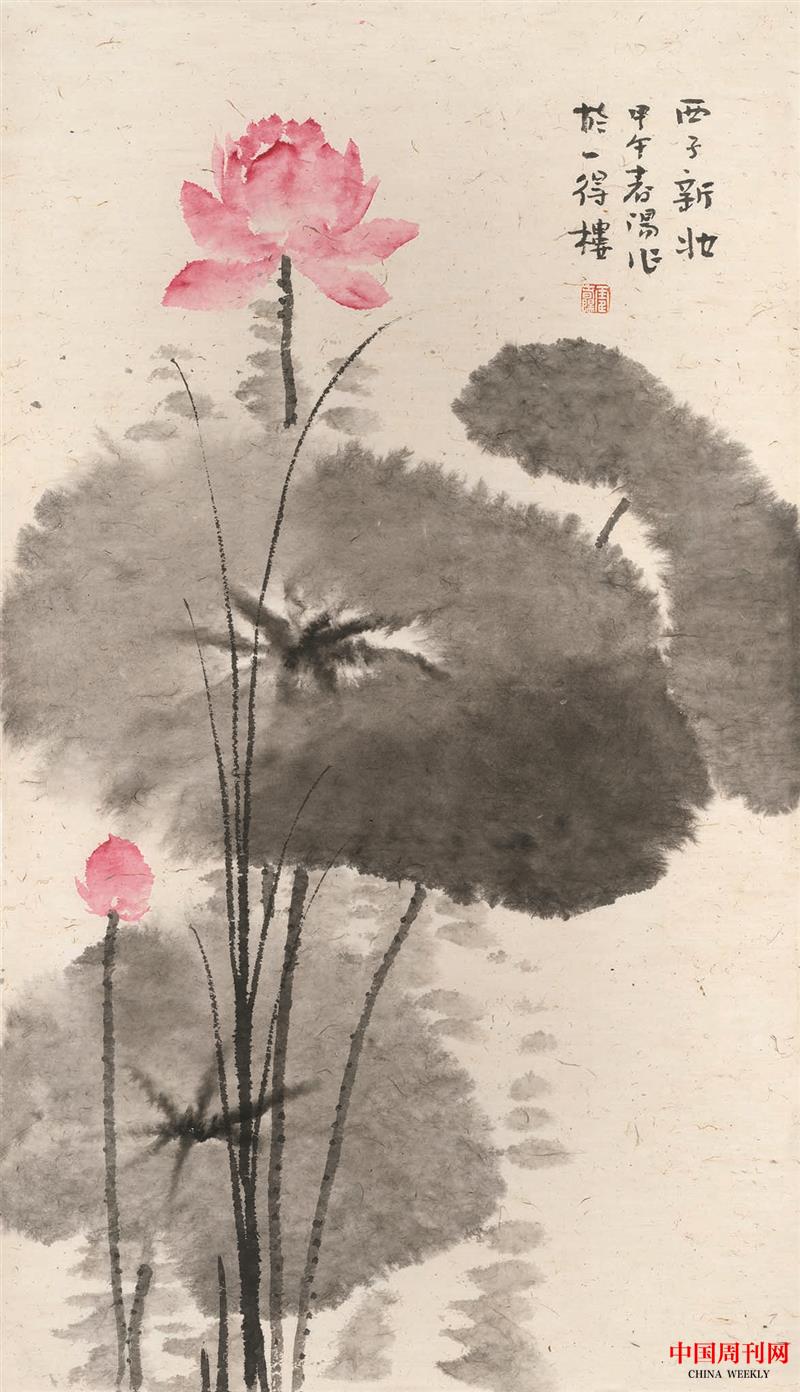 2015年  西子新妝  設色紙本 78cmx45cm.jpg